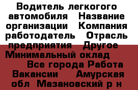 Водитель легкогого автомобиля › Название организации ­ Компания-работодатель › Отрасль предприятия ­ Другое › Минимальный оклад ­ 55 000 - Все города Работа » Вакансии   . Амурская обл.,Мазановский р-н